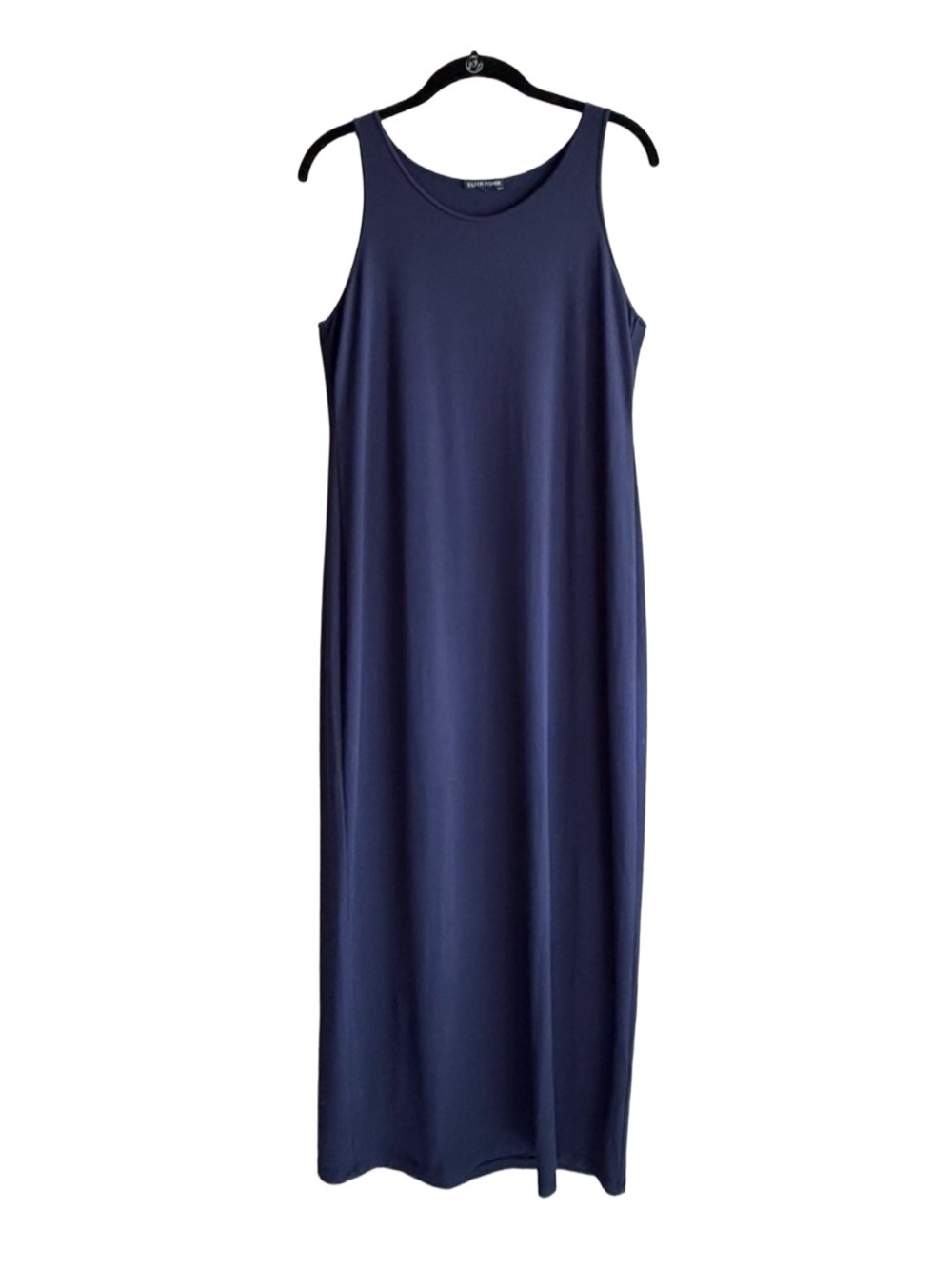 Eileen Fisher Stretch Jersey Tank Dress Midi Navy Women’s XXS Tencel